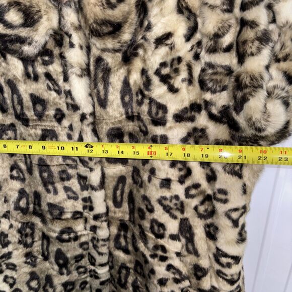 Leopard Print Faux Fur Coat Ladies Size XXL - Picture 9 of 10